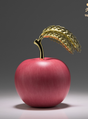 铜师傅岁岁平安苹果麦穗摆件