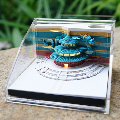 故宫雪景3D立体便签纸手撕建筑便利贴纸雕日历艺术品文创礼物定制 - 图1