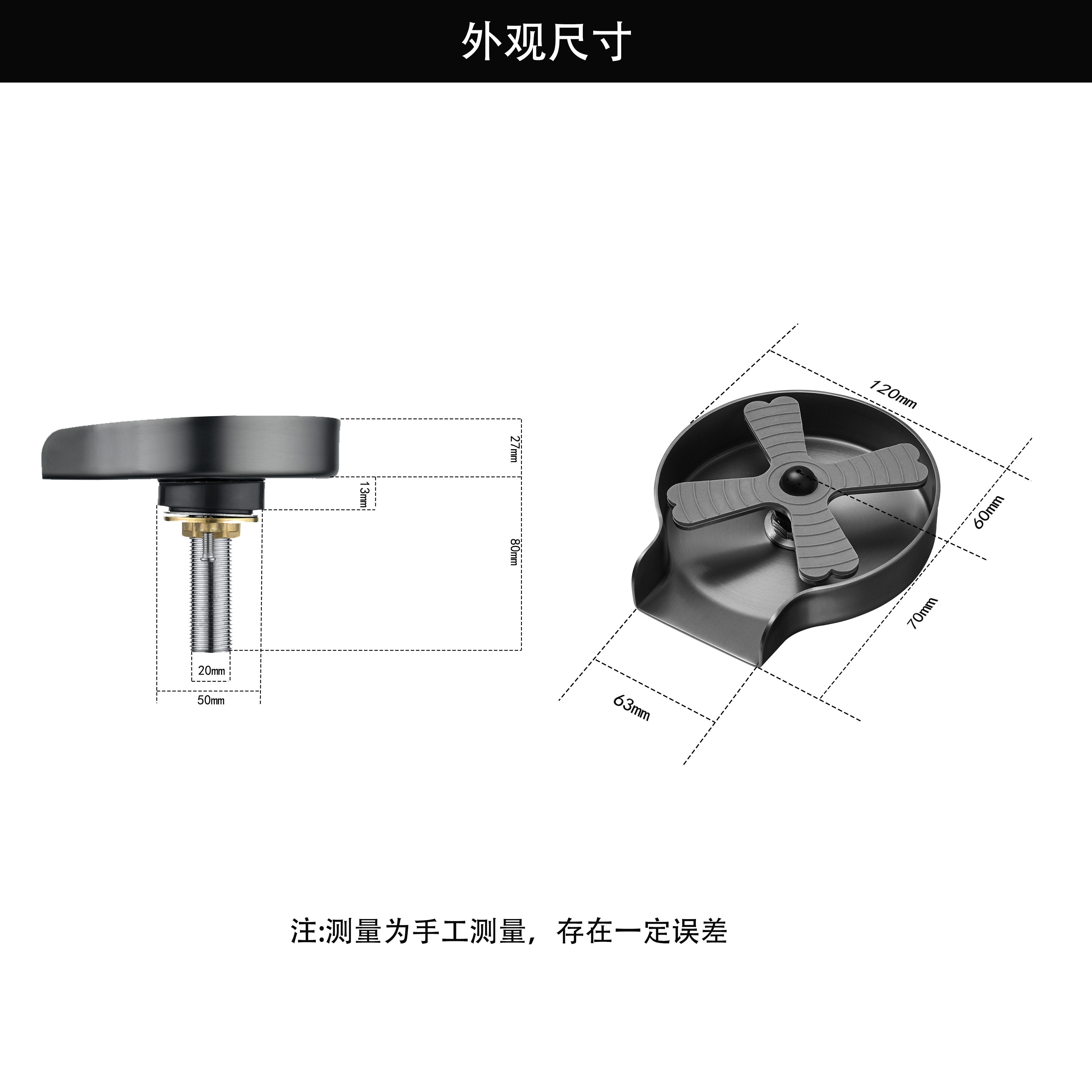 ANNHELO高压自动商用洗杯器吧台中岛台家用水槽冲杯器旋转喷头铜 - 图3