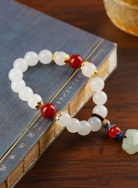 玉阅珠宝女和田玉民族风天然手链