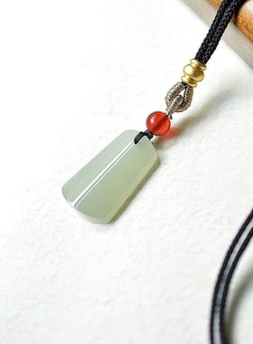 玉阅珠宝男女和田玉天然吊坠