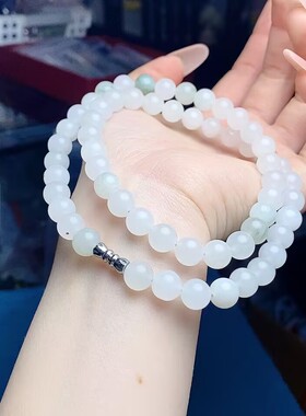 玉阅珠宝天山翠玉石串珠锁骨链
