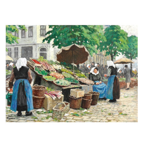保罗·费舍尔 Paul Gustave Fischer 风景人物油画 城市街道 素材 - 图0