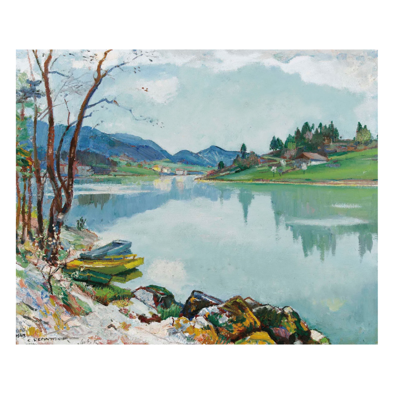 瑞士查尔斯·艾普拉特尼耳 Charles L'Eplattenier风景油画素材-图0