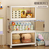 Storage box for household foldable bedroom, kitchen, bathroom plastic storage cabinet for movable multi-layer storage without installation