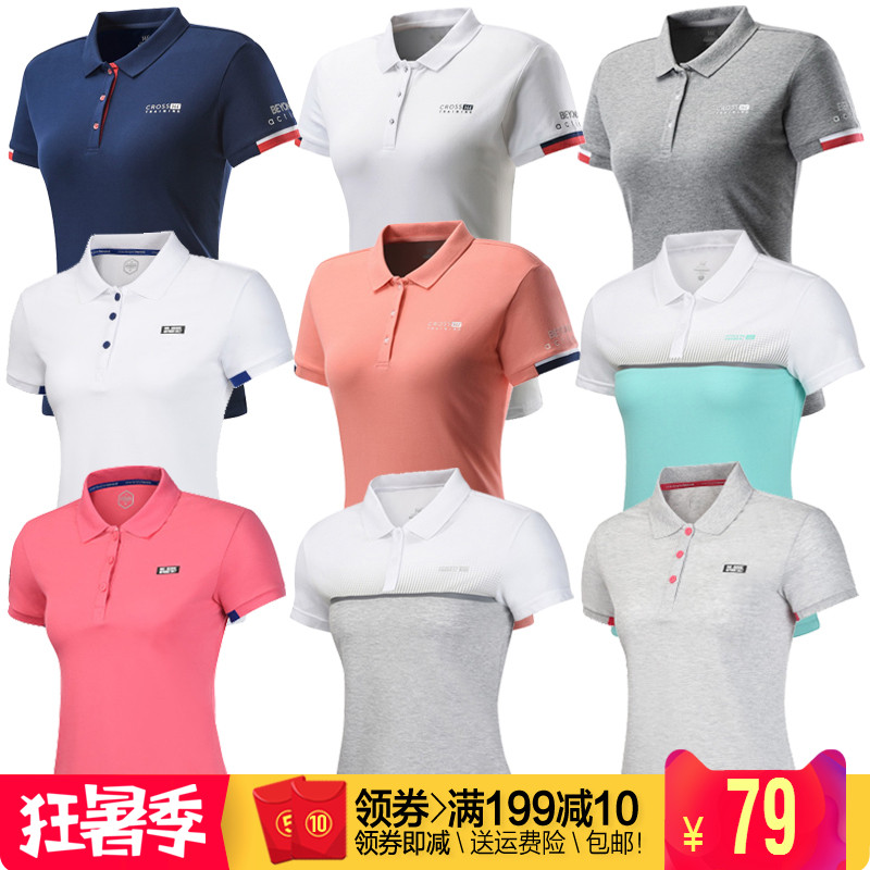 361度女裝運動短袖T恤正品夏季新款361透氣舒適網球翻領polo衫女