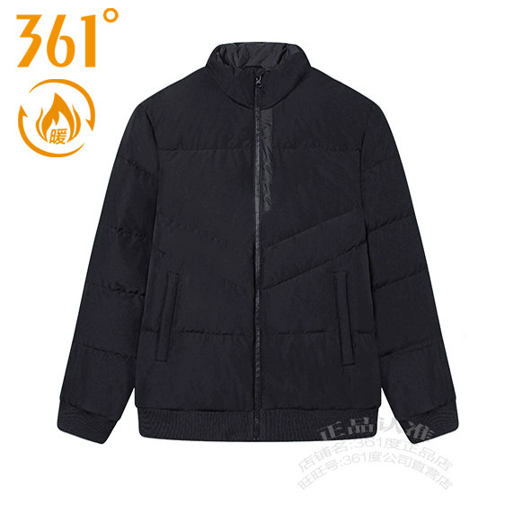 Stand collar short down jacket 361 warm zipper for men