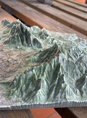 中岳嵩山3D打印高山模型摆件