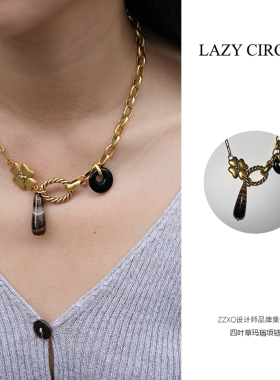 LAZYCIRCLES不对称小众原创项链