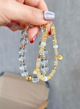 莓拉「喜金」黄水晶旺财盘缠手链招财好运新年中式手串情侣情人节