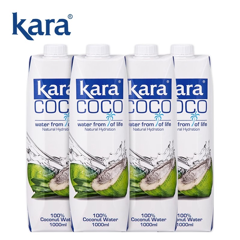 印尼进口Kara100%椰子水330ml*12瓶整箱电解质果汁饮料0脂低卡 - 图2