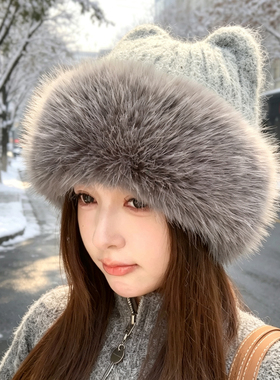 女士冬季加厚保暖护耳雷锋帽