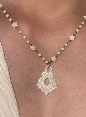 2026小众设计 热砂 多层贝壳星星choker多层叠戴项链