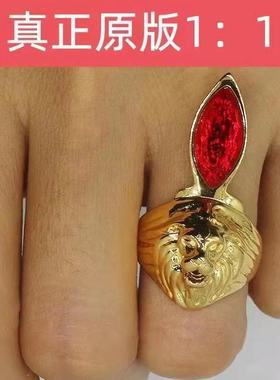 奥特曼艾斯变身器狮子之瞳戒指动漫雷欧戒指男士韩版纯银时尚个性