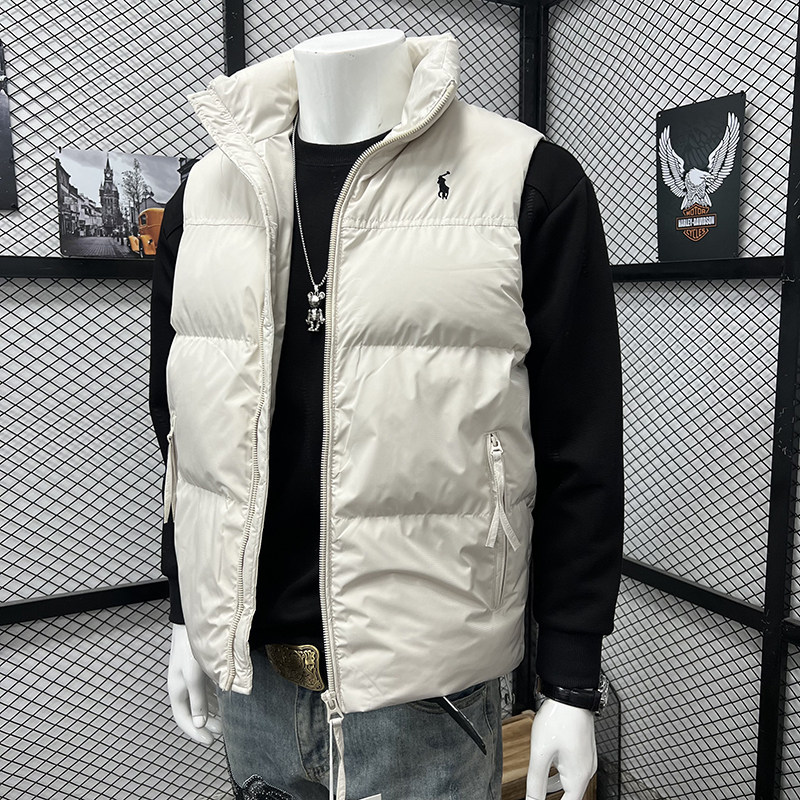 秋冬新款男士立领羽绒刺绣战马甲时尚百搭保暖背心外套简约休闲潮,淘宝优惠券,粉丝福利购,淘宝优惠卷