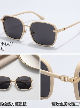 大框偏光太阳镜男女通用多边形墨镜防紫外线大脸显瘦时尚遮阳镜