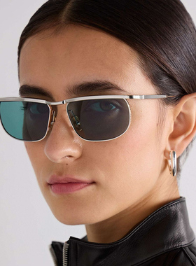 JACQUES JMM MELVILLE双圈双色电镀钛金属墨镜男女飞行员太阳镜