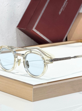 跨境优选JMM DELAGE 100%β钛合金圆框双梁飞行员太阳镜墨镜男女