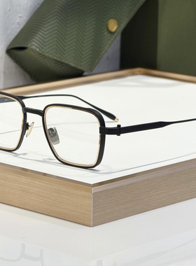 瑞士精工Giano AKX529双色双层钛金属方框太阳镜墨镜男女光学眼镜