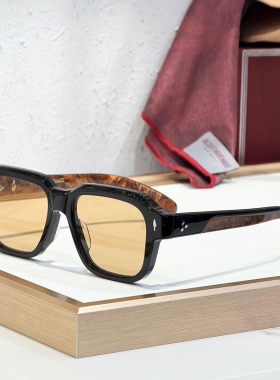 JMM VIVIENNE双层醋酸纤维方框光致变色太阳镜男女透明玳瑁框墨镜