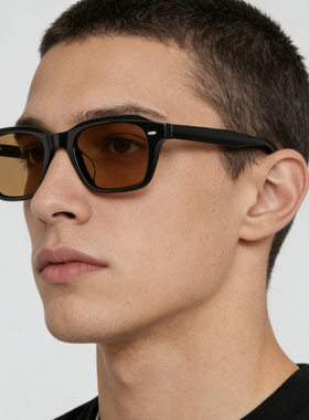 意大利手工制作BC5001S醋酸酯经典简约风方框太阳镜防紫外线墨镜