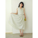Swing collar double hem vest dress