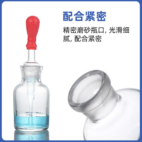 华鸥玻璃滴瓶英式滴瓶棕色茶色碘伏瓶大小30/60/125ml精油酒精分装瓶附胶帽实验室用胶头滴管滴定化妆玻璃瓶 - 图1