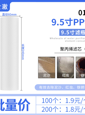 净水器家用通用9.5寸pp棉颗粒压缩活性炭纯水机通用套装前置滤芯