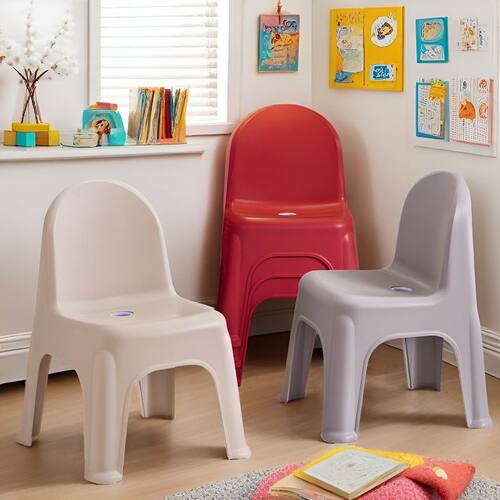 塑料凳子儿童靠背椅子幼儿园宝宝吃饭餐椅家用防滑加厚熟胶小板凳 - 图2