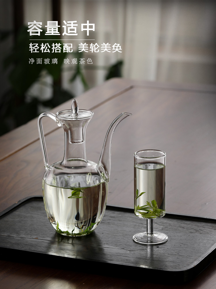 仿宋手执壶泡绿茶专用泡茶器茶具套装煮茶壶透明玻璃家用烧水壶