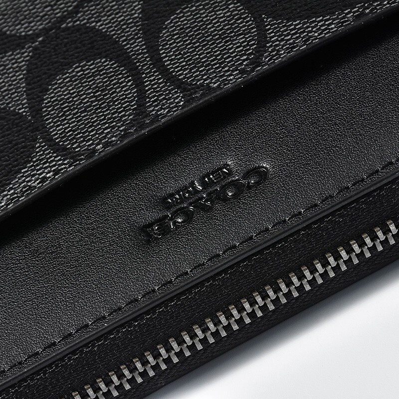 coach /蔻驰拉链长款男士卡包钱包 EUROSPIN海外钱包