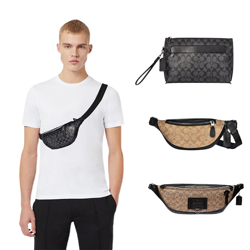 coach男士手拿包黑标大pvc腰包 EUROSPIN海外男士包袋