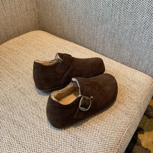 【TFM】内增高4CM~复古磨砂皮勃肯鞋女新款加绒秋冬百搭毛毛鞋子 - 图2