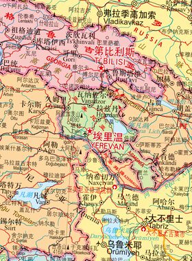 中东地图伊朗伊拉克沙特阿拉伯