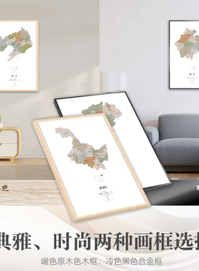 中国分省各省地图办公室装饰画 北京广东山东河南北江苏浙江省书