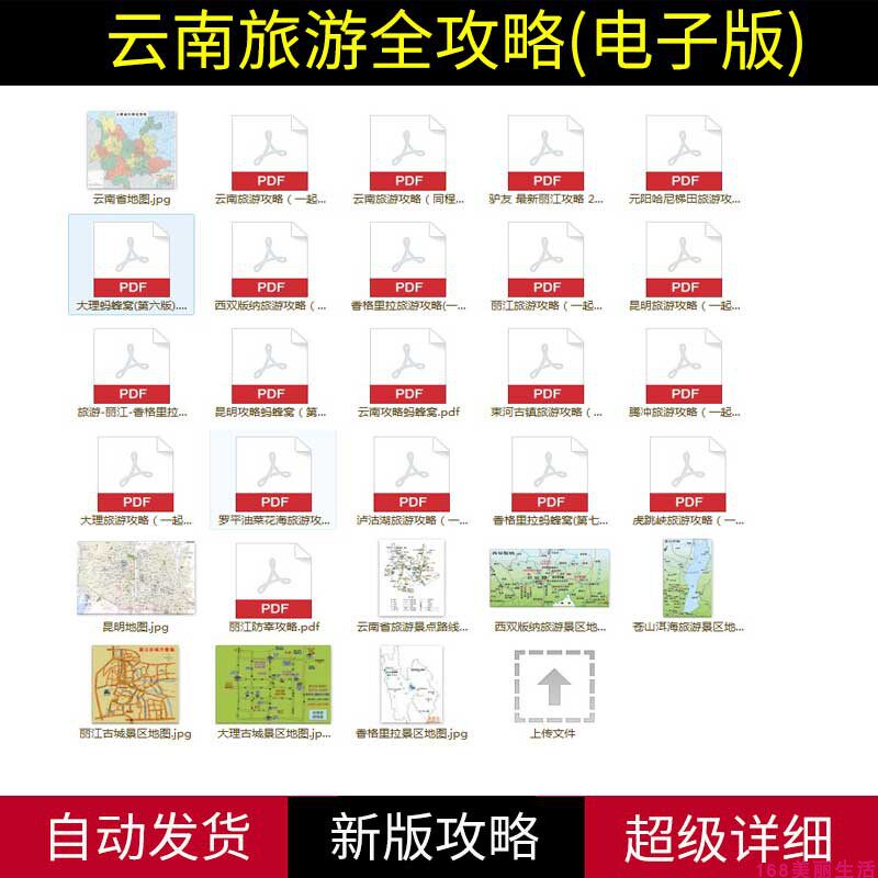 2026云南昆明大理丽江西双版纳全部旅游地图攻略（电子版）自由行