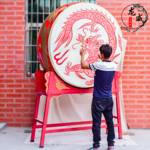 Вертикальный барабанный барабанный барабанный барабан Drum Drum Drum Drum Drum Drum, барабаны китайского красного барабана для взрослых барабан, барабан с перкуссией с ветряной гонгом