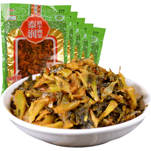 泰恒润华老坛酸菜酸腌菜 新平酸菜400克x5袋云南特产下饭泡菜咸菜 - 图0