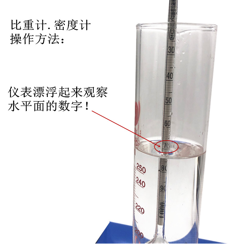 波美计比重计密度计 凉皮面浆浓度计 石硫合剂泥浆密度计玻璃浮计 - 图2