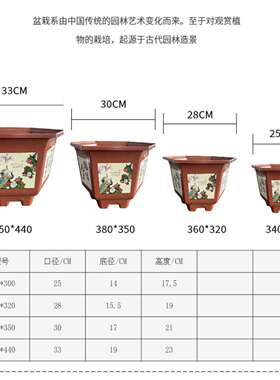 户外径种植六角盆仿紫砂塑料花盆家用阳台庭院盆景盆栽专用盆