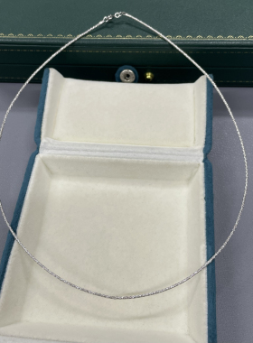 S925银意大利工艺扭纹镭射波浪碎花闪星颈圈小众设计百搭饰品女