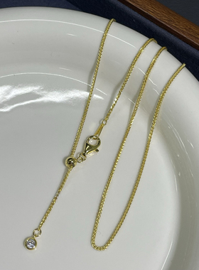 S925银镀金肖邦链 锁骨细链条配饰小众设计感高级轻奢颈链纯银