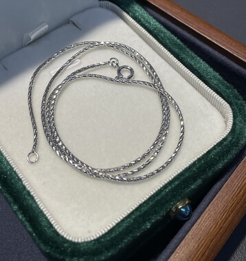 S925银镀铑白金波光粼粼闪星链项链新款时尚百搭锁骨链