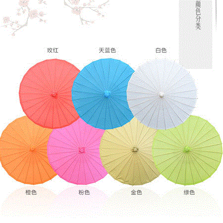 迷你纸伞定制幼儿园diy手工绘画伞空白彩色装饰道具工艺纸伞手绘