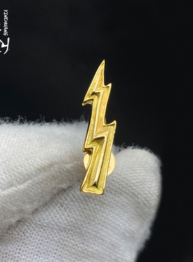 鹫见太郎18k金闪电纯银手工挂坠