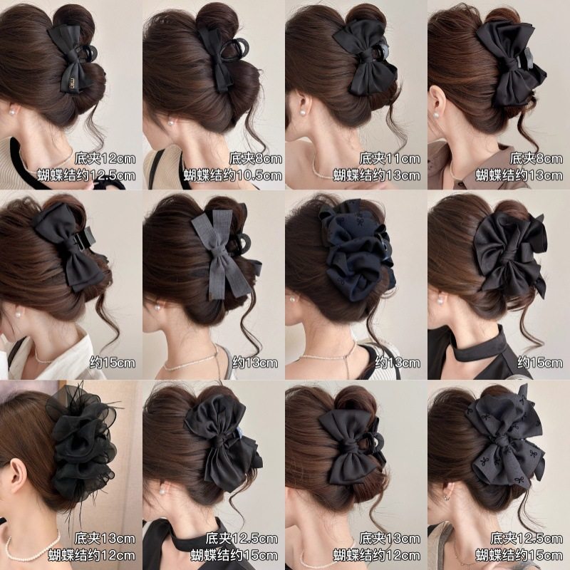 蝴蝶结泡泡发卡抓夹女感后脑勺盘发发夹大号发量多鲨鱼夹头饰,淘宝优惠券,粉丝福利购,淘宝优惠卷
