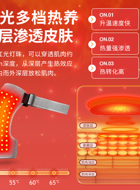 红光热敷理疗护肩电加热按摩披肩