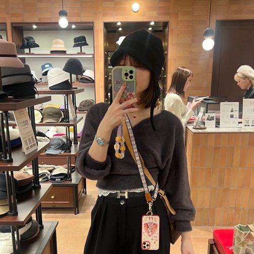 日本ca4la李兰迪同款羊羔毛护耳飞行帽子男秋冬百搭保暖雷锋帽女 - 图1