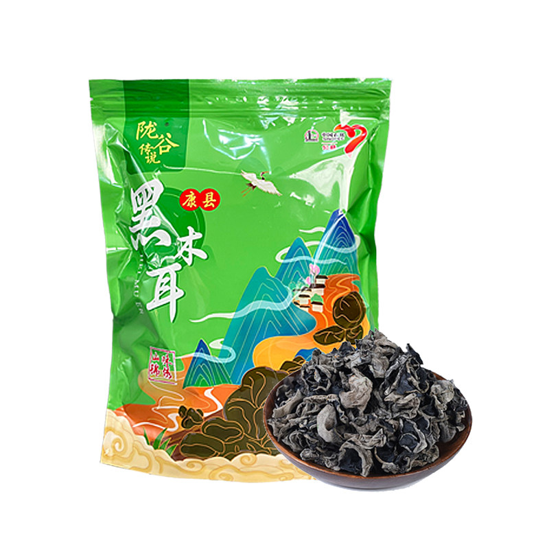 陇谷传说黑木耳干货康县干木耳黑木耳甘肃陇南木耳干货大朵礼盒
