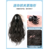 Хвостик, парик, кудрявая заколка-крабик изготовленная из настоящих волос с косичкой